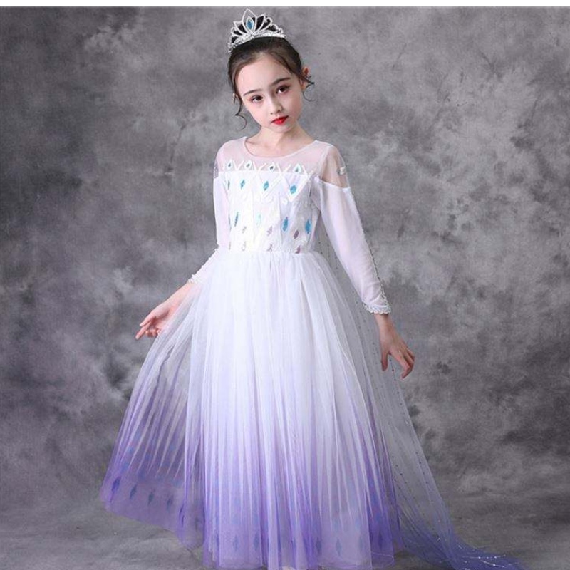 COS110 Gúnaí Cailíní Banphrionsa Cosplay Elsa Dress Éadaí Oíche Shamhna Teilifíse Fancyn Kids Feisteas Scannán