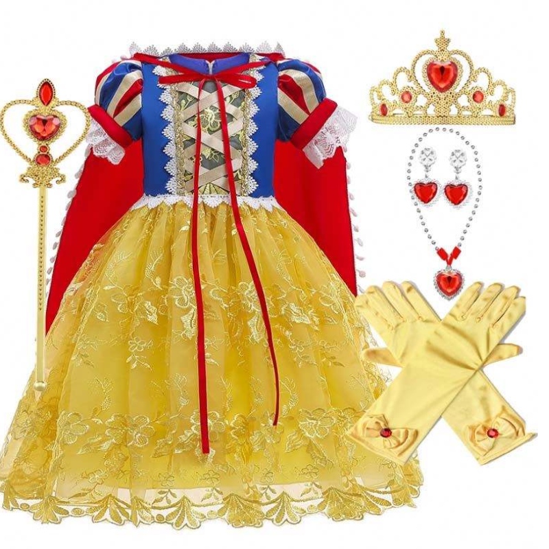 2022 Sofianua Aurora Snow White Elsa Rapunzel éadaí éadaí Oíche Shamhna Cosplay Cailín Banphrionsa Gúna HCSW-009