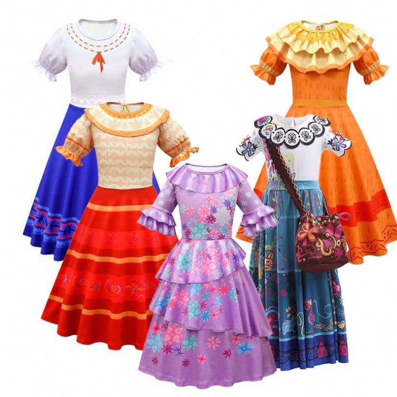 Éadaí Cosplay Oíche Shamhna Mná Gúnaí Banphrionsa do Dhaoine Fásta Mirabel Isabella Encanto Éadaí Aosach HCIS-017
