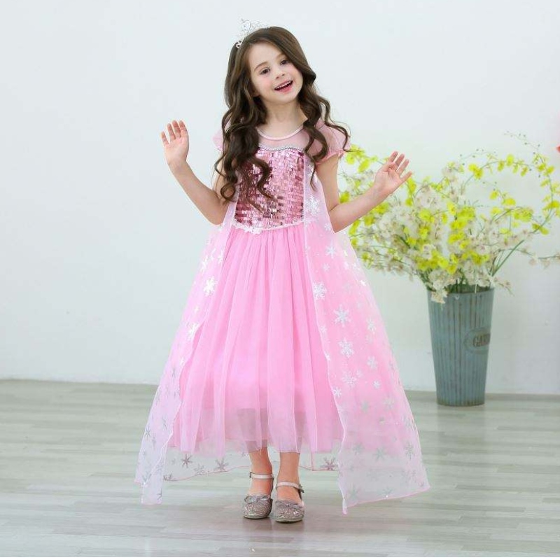 Cailíní Elsa Banphrionsa Elsa Anna Faisean Kids Feisteas Cosplay Cosplay Cosplay Leanaí Oíche Shamhna Gúna le gúna Rinn 3-10 bliain