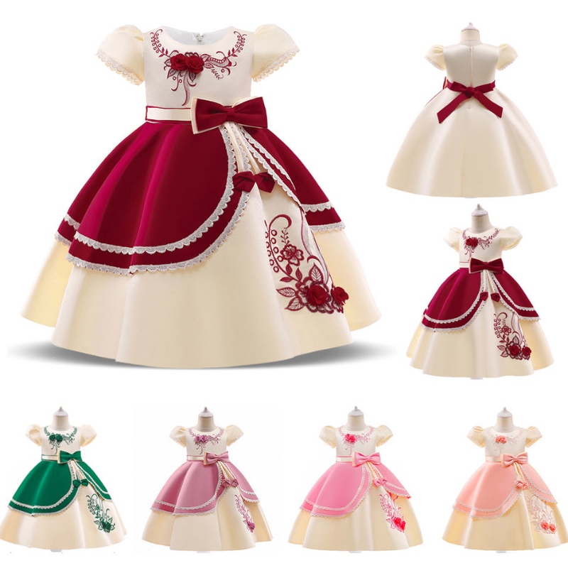 2022 Gúna bróidnéireachta seanré do pháistí foirmiúla do leanaí cailíní éadaí prom prom Party Gúnaí Banphrionsa Cailíní Tráthnóna Vestido