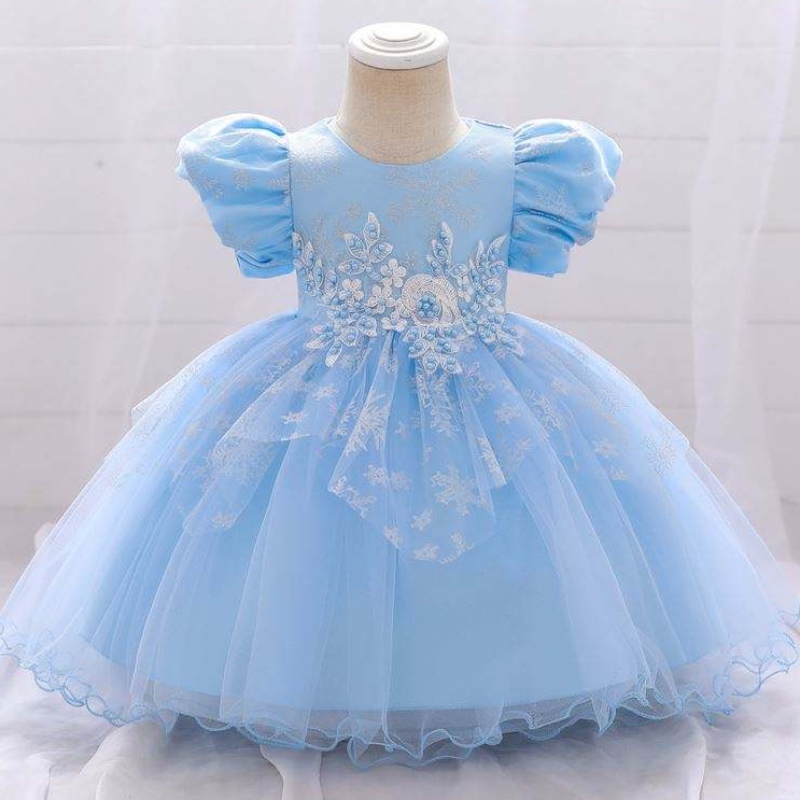 Frocks Baige Baige Frocks Dearadh Gúna Feidhmíochta Sleeve Gearr Damhsa Leanaí Páirtí Caith Gúna L2028XZ