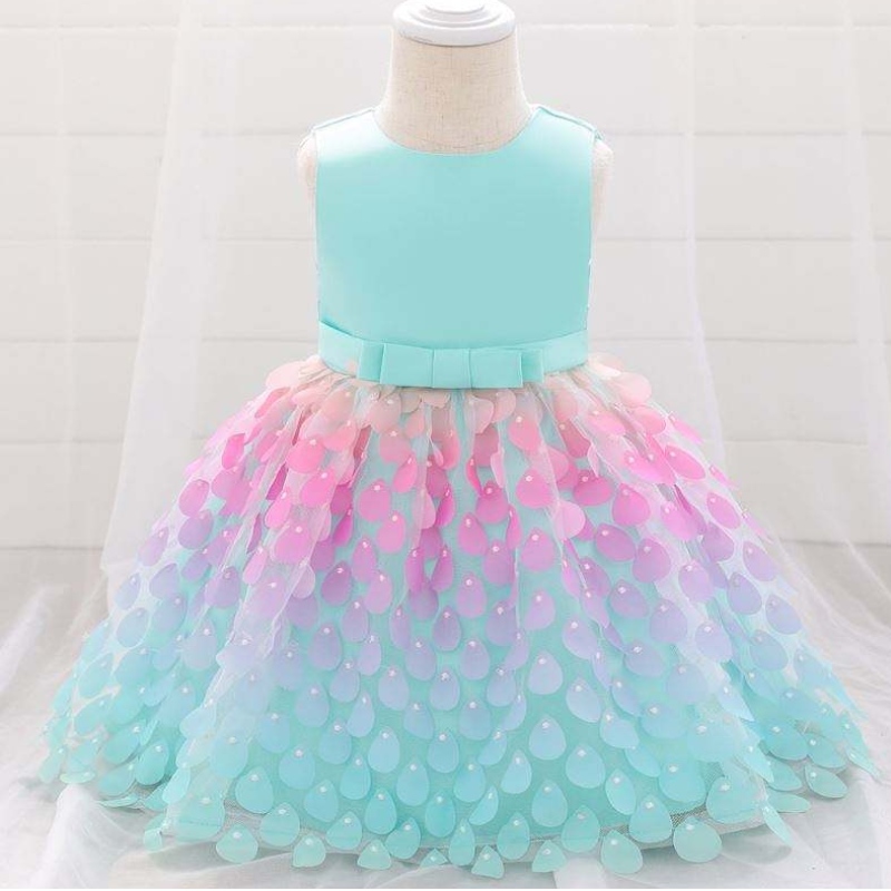 Baige Amazon Díolachán Barr Mermaid Sequin Gúna Leanbh Babaí Cailíní Cailíní Gúnaí Breithlá Páirtí Píosa Cailíní Gúnaí Cóisir