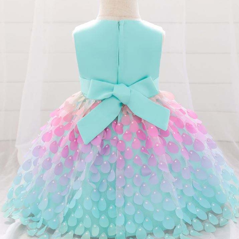 Baige Amazon Díolachán Barr Mermaid Sequin Gúna Leanbh Babaí Cailíní Cailíní Gúnaí Breithlá Páirtí Píosa Cailíní Gúnaí Cóisir