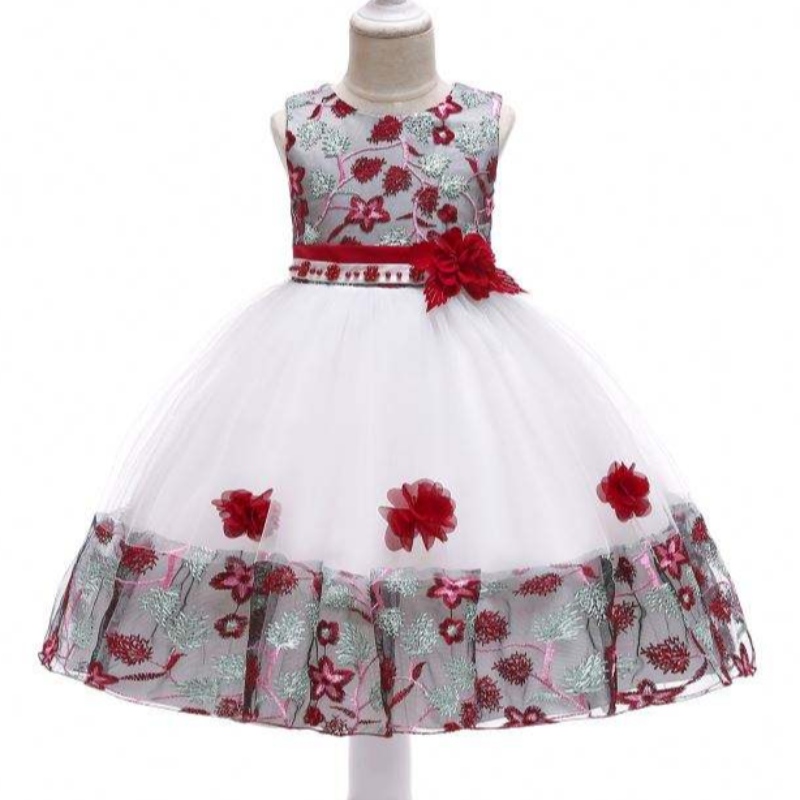 Díoltóir is Fearr Leanaí Gúna Páirtí Bláthanna Leanaí Mancy Girl Frock Baby Mini Breithlá Éadaí L5045