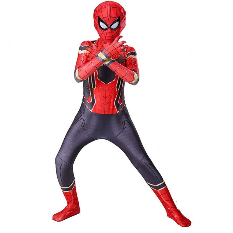 TVnnn Cosplay Complay éadaí Zentai Spiderman Superhero Bodysuit SPandex Suit for Kids Saincheaptha Déanta