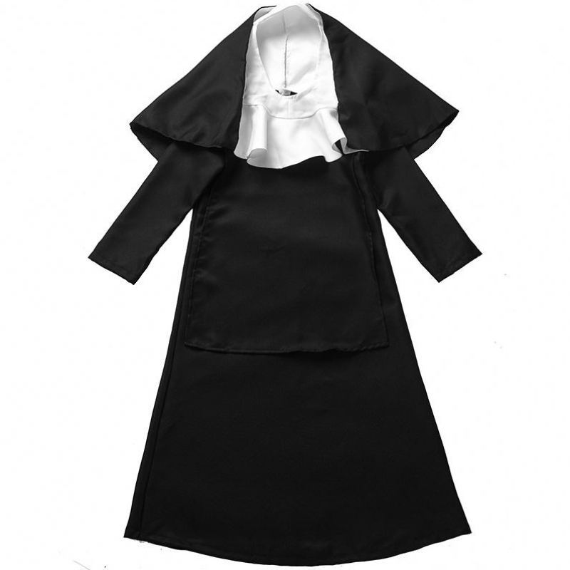Oíche Shamhna Masquerade Cosplay Íosa Éadaí Maria Black Nun Robes Éadaí Sagart Oíche Shamhna HCBC-009