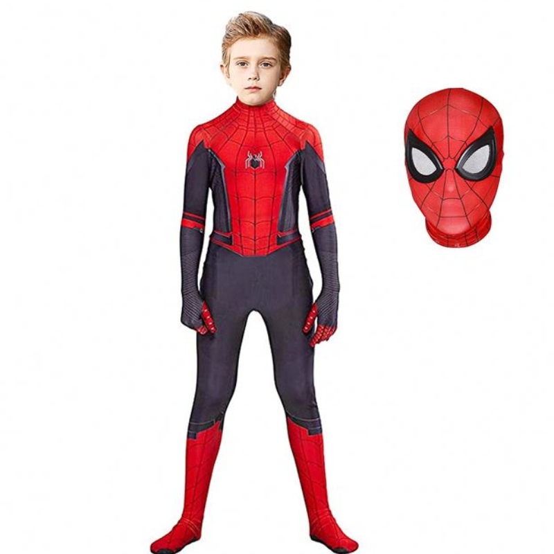 Spiderman Costume Bodysuit for Kids Spandex Zentai Cosplay Oíche Shamhna Jumpsuit 3D Stíl