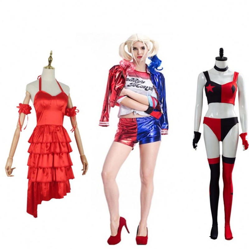 Scuad Féinmharaithe Monster Harley-Quinn Monster Aosaigh Éadaí Cosplay le Bróidnéireacht do Mhná