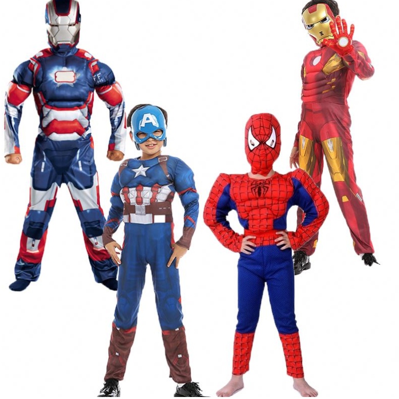 Iranman Captainemerica Spiderman Muscle Children Leanaí Éadaí Oíche Shamhna Teilifíse Superhero TV Nmovie Cosplay